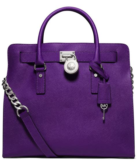 michael kors handbags purple leather.